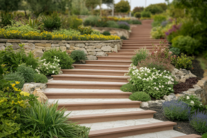 Escalier jardin pente raide : Aménagement et Solutions d&rsquo;Accès