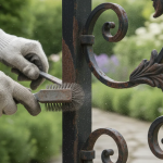 Comment appliquer de la peinture antirouille sur un portail en fer forgé ancien ?